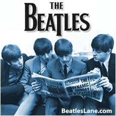 The Beatles reading the Sunday Mirror